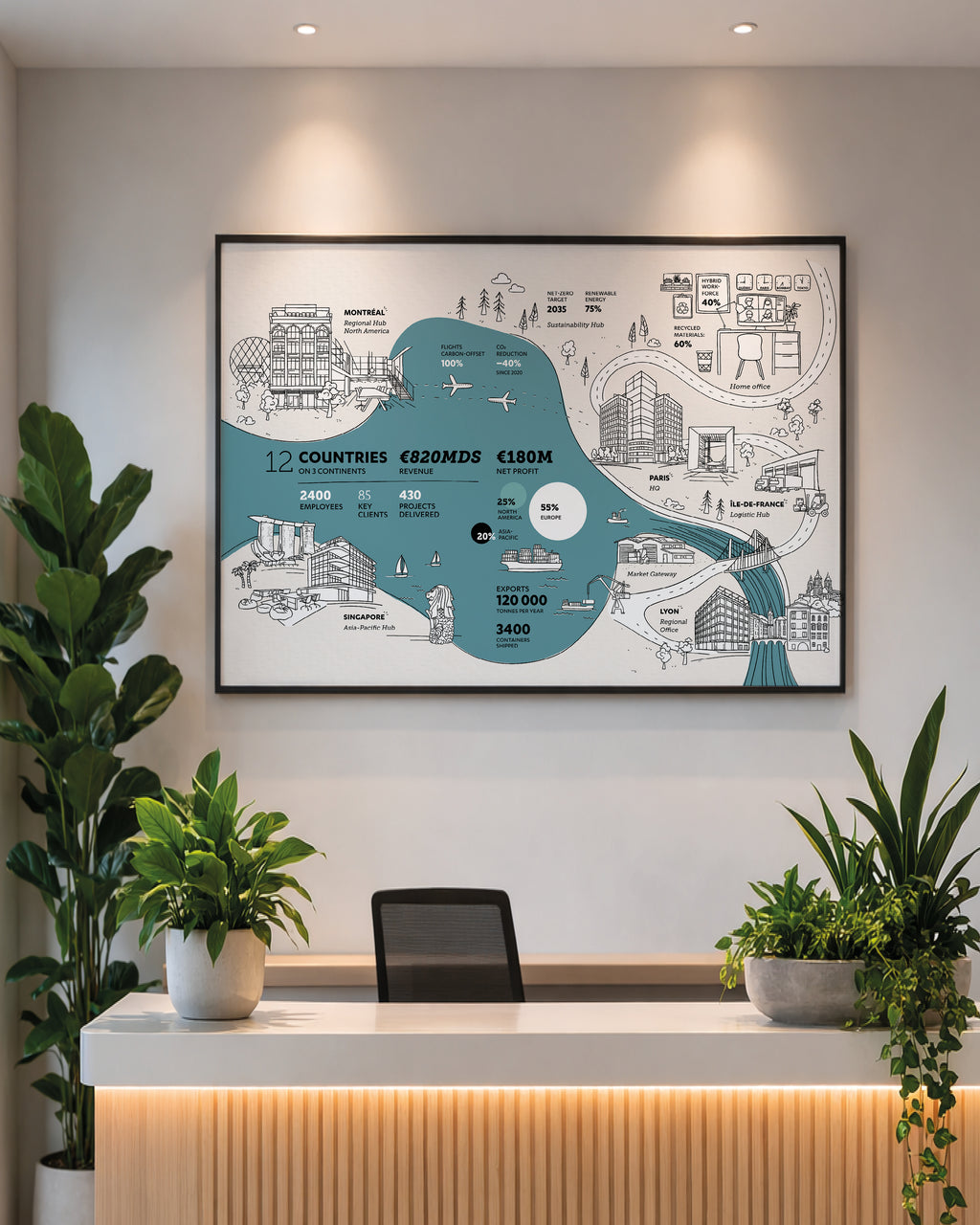 Corporate Map | Illustrated maps for cities, organisations, institutions, and public spaces.